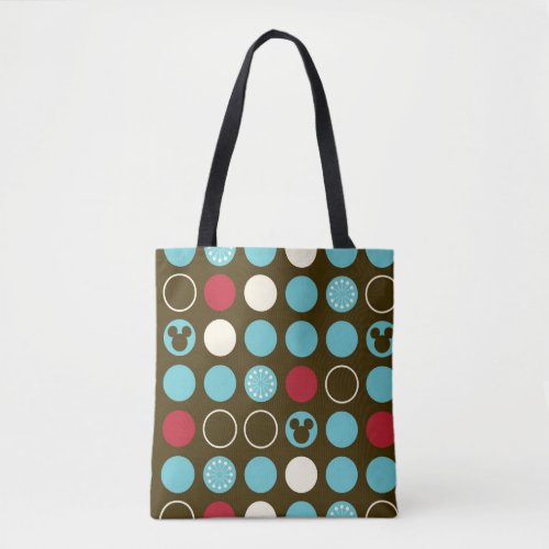 Mickey Mouse  Retro Polka Dot Pattern Tote Bag