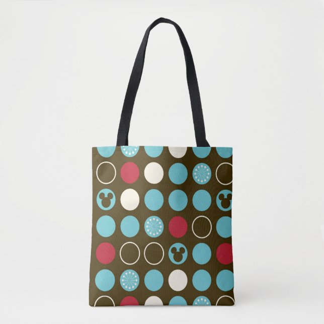Mickey Mouse | Retro Polka Dot Pattern Tote Bag (Front)