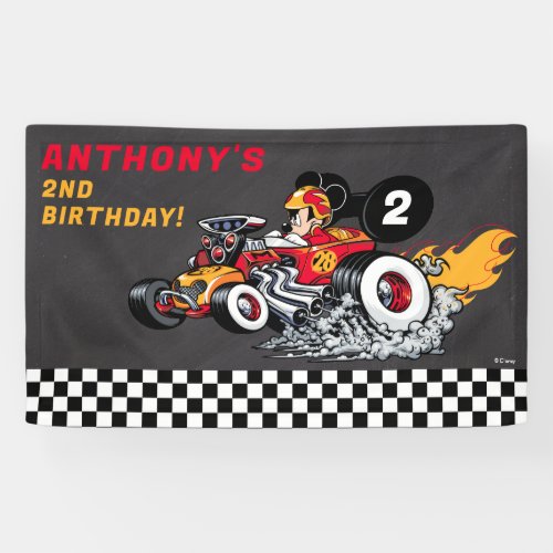 Mickey Mouse Roadster Racers Birthday Banner
