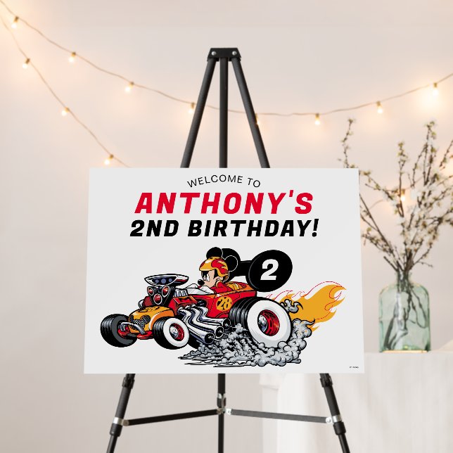 Mickey Mouse Roadster Racers Birthday Foam Board (In Situ (Stand))