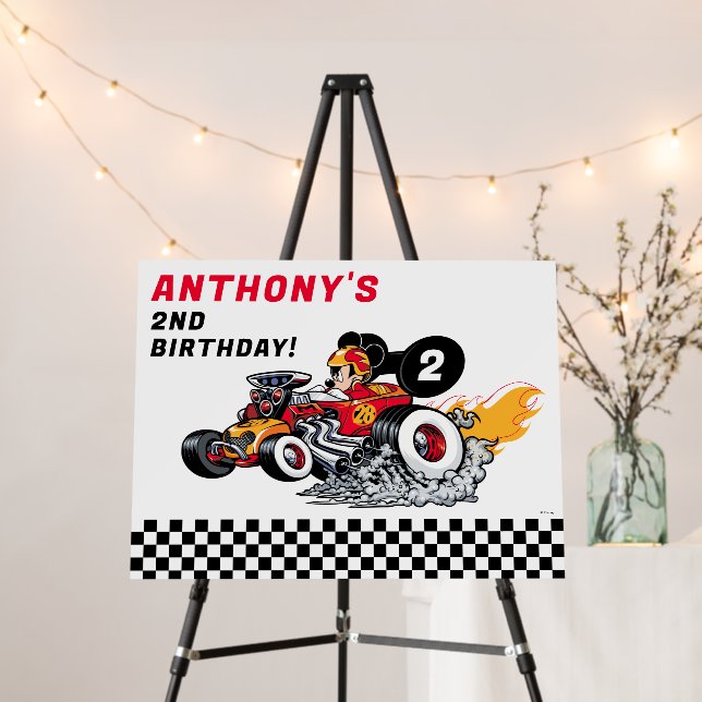Mickey Mouse Roadster Racers Birthday Foam Board (In Situ (Stand))