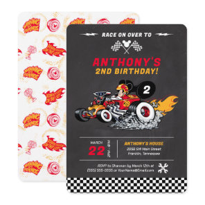 Mickey Mouse Roadster Racers Birthday Invitation