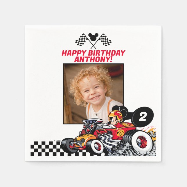 Mickey Mouse Roadster Racers Birthday Napkins (Front)