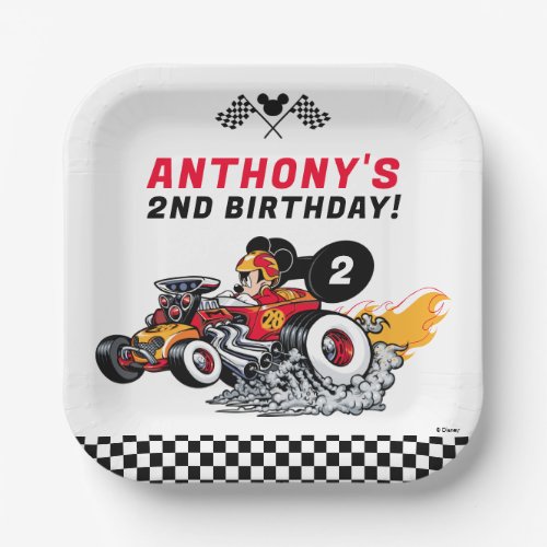 Mickey Mouse Roadster Racers Birthday Paper Plates