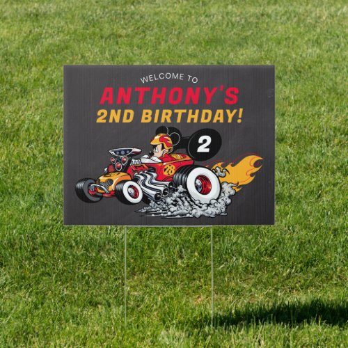 Mickey Mouse Roadster Racers Birthday Sign