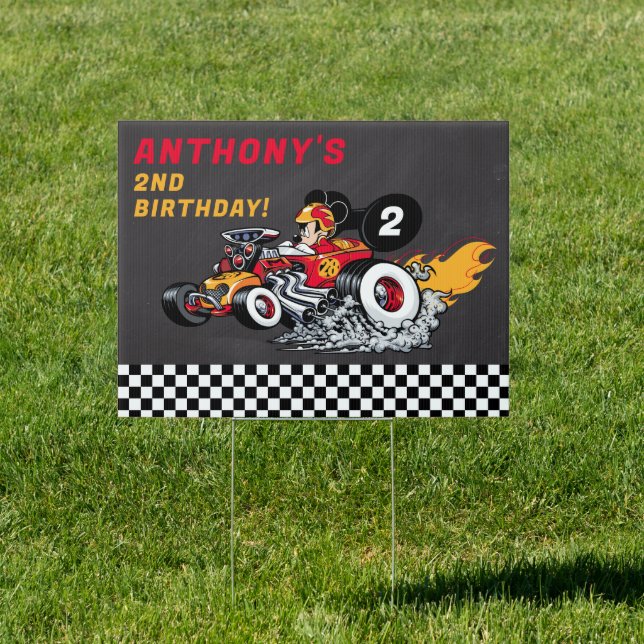 Mickey Mouse Roadster Racers Birthday Sign (Insitu)