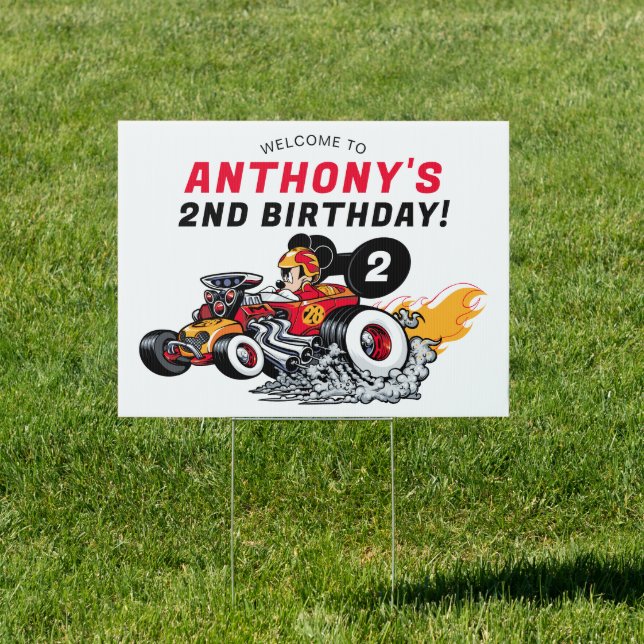 Mickey Mouse Roadster Racers Birthday Sign (Insitu)