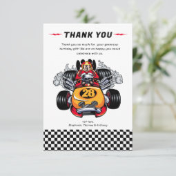 Mickey Mouse Roadster Racers Birthday Thank You | Zazzle