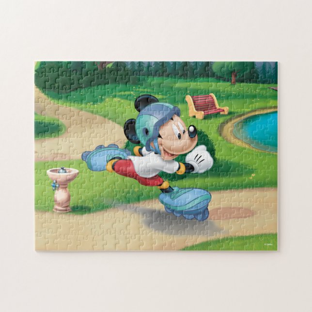 Mickey Mouse Rollerblading Jigsaw Puzzle (Horizontal)