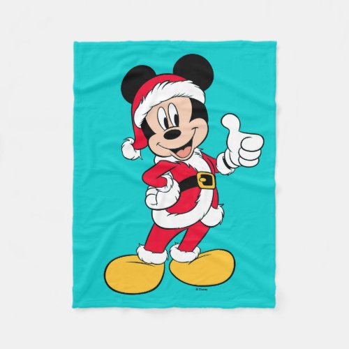 Mickey Mouse  Santa Claus Outfit Fleece Blanket