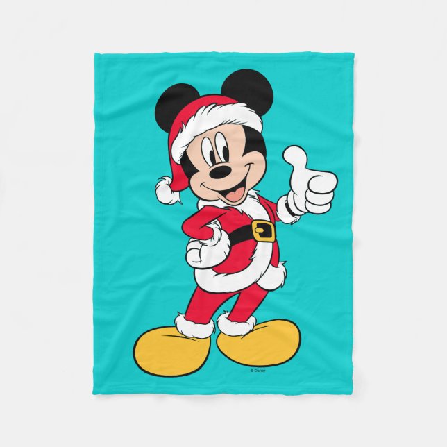Mickey Mouse | Santa Claus Outfit Fleece Blanket (Front)