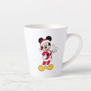 Mickey Mouse Santa Claus Outfit Latte Mug