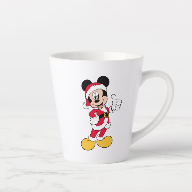 Mickey Mouse | Santa Claus Outfit Latte Mug (Right)