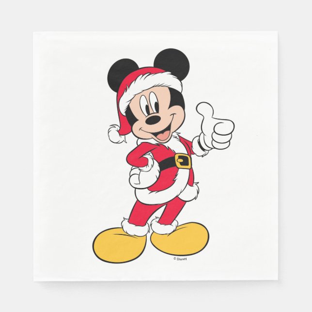 Mickey Mouse | Santa Claus Outfit Napkins (Front)