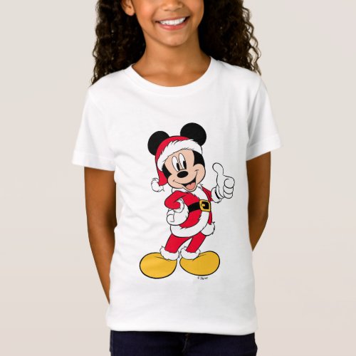 Mickey Mouse  Santa Claus Outfit T_Shirt