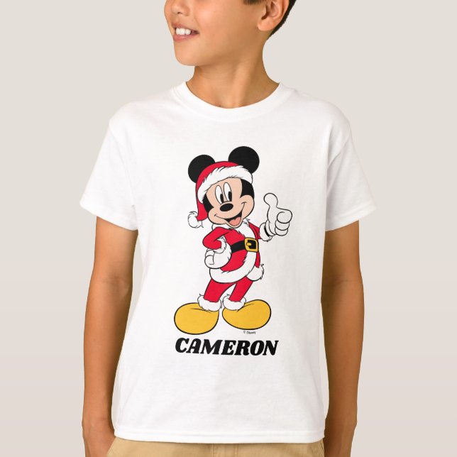 Mickey Mouse | Santa Claus Outfit T-Shirt (Front)