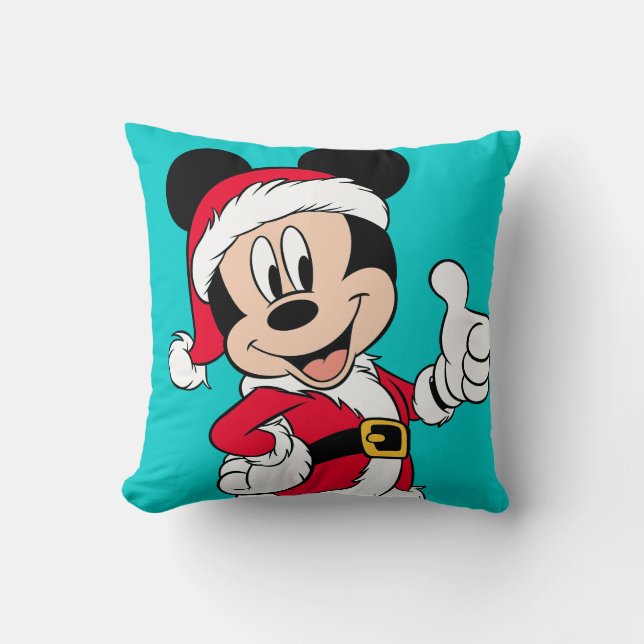 Mickey Mouse | Santa Claus Outfit Throw Pillow (Front)