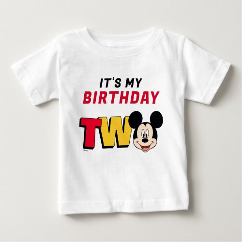 Mickey Mouse Second Birthday  Baby T_Shirt