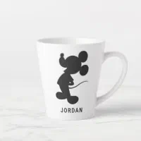 Disney White & Black Mickey Mouse Ear-Shaped Handle Ceramic Mug