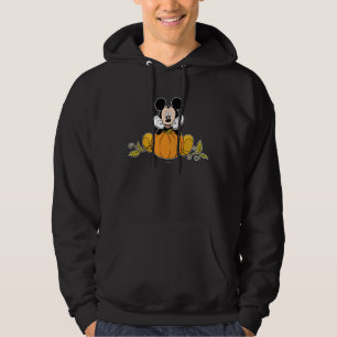 Mickey Mouse Sitting on Pumpkin Hoodie