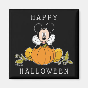 Mickey Mouse Sitting on Pumpkin Magnet