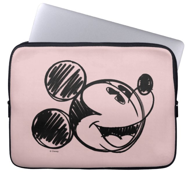 Mickey Mouse Sketch Head Laptop Sleeve (Front)