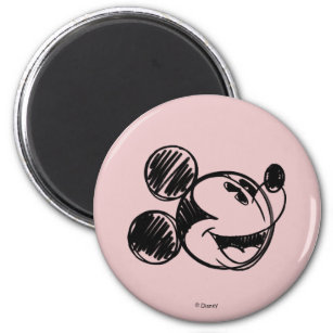 Mickey Mouse Sketch Head Magnet