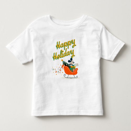 Mickey Mouse Sleigh Ride  Happy Holiday Toddler T_shirt