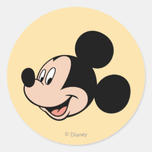 Mickey Mouse Smile Classic Round Sticker