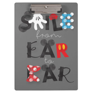 Mickey Mouse Office School Products Zazzle Mickey Mouse Smile From Ear To Clipboard