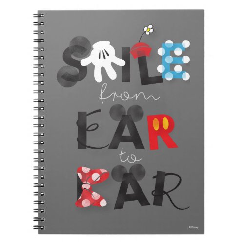 Mickey Mouse  Smile From Ear To Ear Notebook
