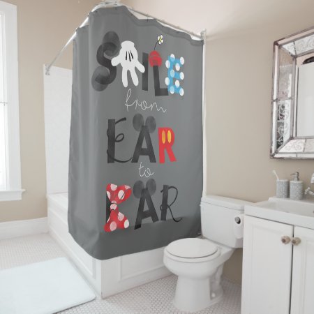 Mickey Mouse | Smile From Ear To Ear Shower Curtain