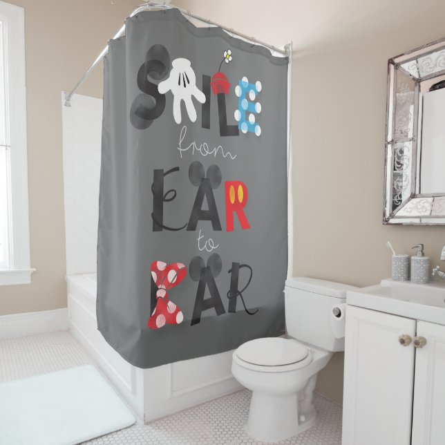 Mickey Mouse | Smile From Ear To Ear Shower Curtain (In Situ)