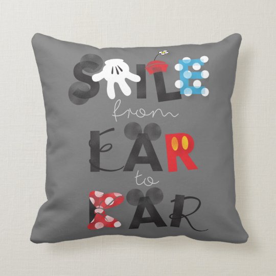 Mickey Mouse Smile From Ear To Ear Throw Pillow Zazzle Com