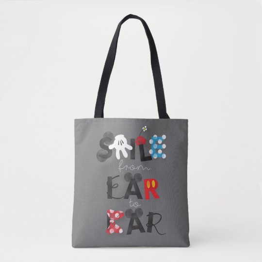 mickey mouse smile from ear to ear tote bag zazzle com