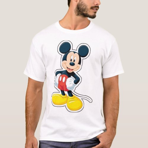 Mickey Mouse smile t_shirts design 