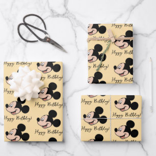 Mickey Mouse Smile Wrapping Paper Sheets