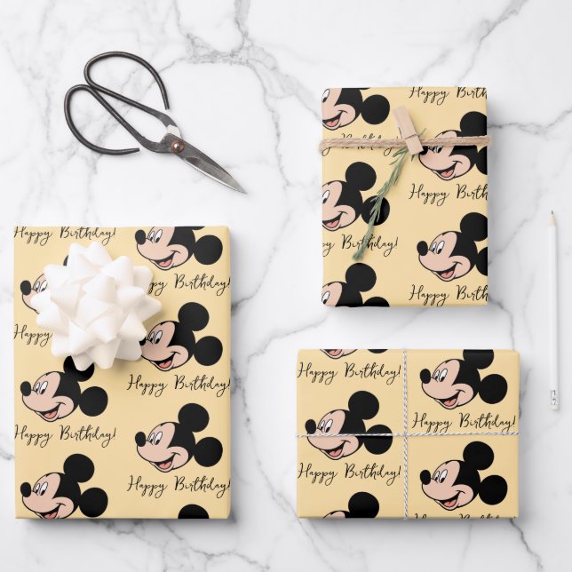 Mickey Mouse Smile Wrapping Paper Sheets (Front)