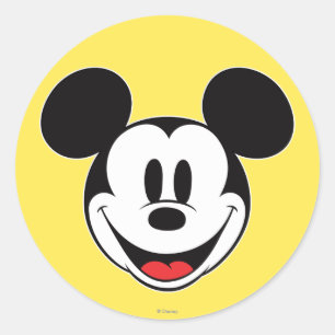 Mickey Mouse Smiling Classic Round Sticker