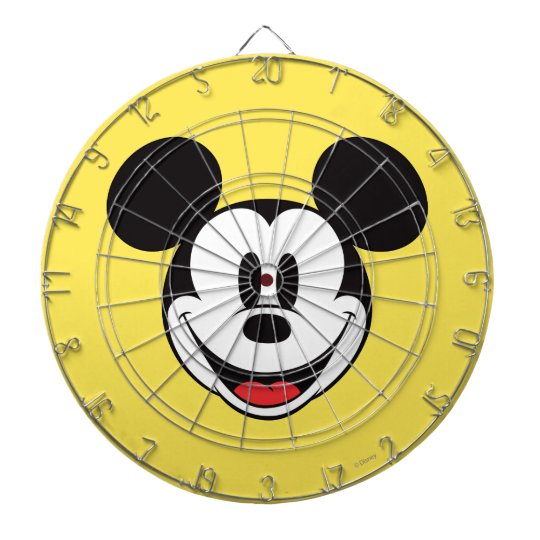 Mickey Mouse Smiling Dartboard With Darts