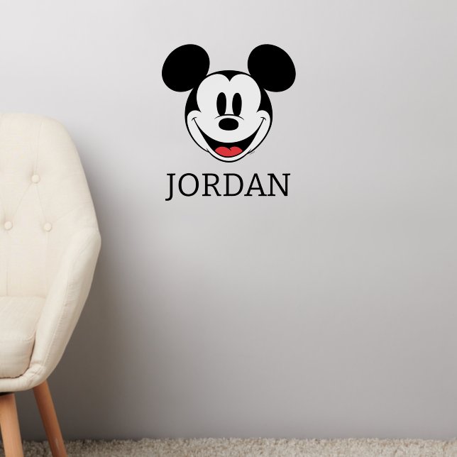 Mickey Mouse Smiling | Personalize Wall Decal (Living Room 2)