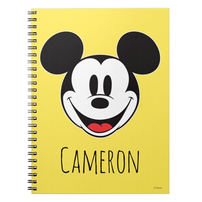 Mickey Mouse Smiling - Personalized Notebook (Front)