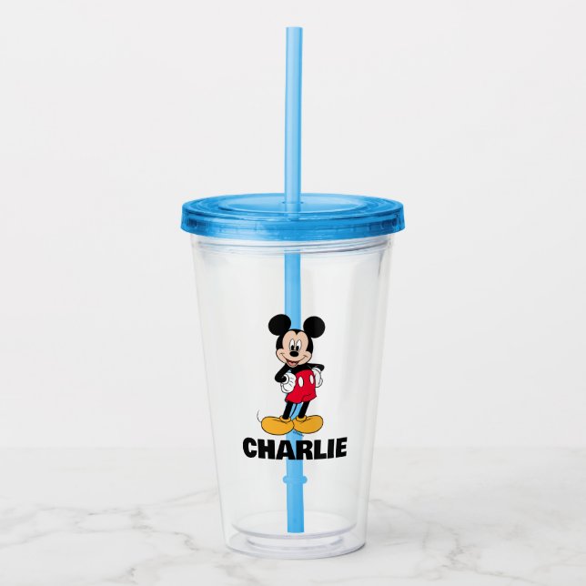 Mickey Mouse Smiling Pose Acrylic Tumbler (Front)