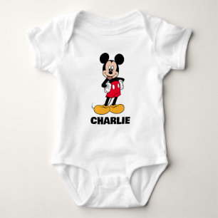 Mickey Mouse Smiling Pose Baby Bodysuit