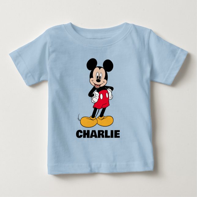 Mickey Mouse Smiling Pose Baby T-Shirt (Front)