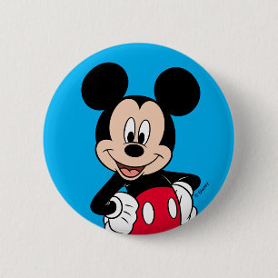 Mickey Mouse Smiling Pose Button