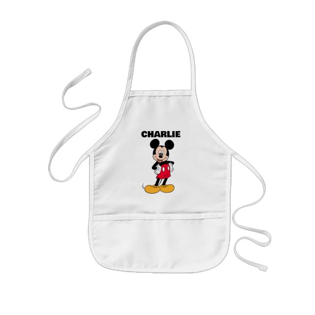 Mickey Mouse Smiling Pose Kids' Apron (Front)