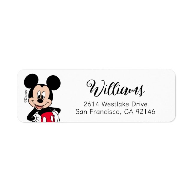 Mickey Mouse Smiling Pose Label (Front)
