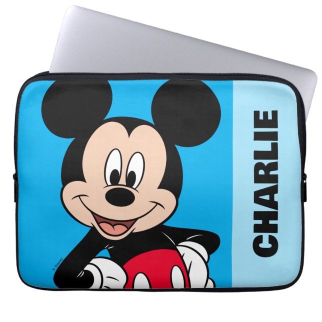 Mickey Mouse Smiling Pose Laptop Sleeve (Front)