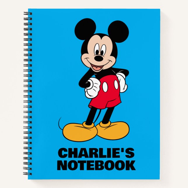 Mickey Mouse Smiling Pose Notebook (Front)